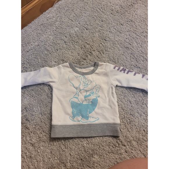 Other - Disney Baby Sleepy Sweatshirt 3-6 Months White Gray Peek Walt Disney Quote